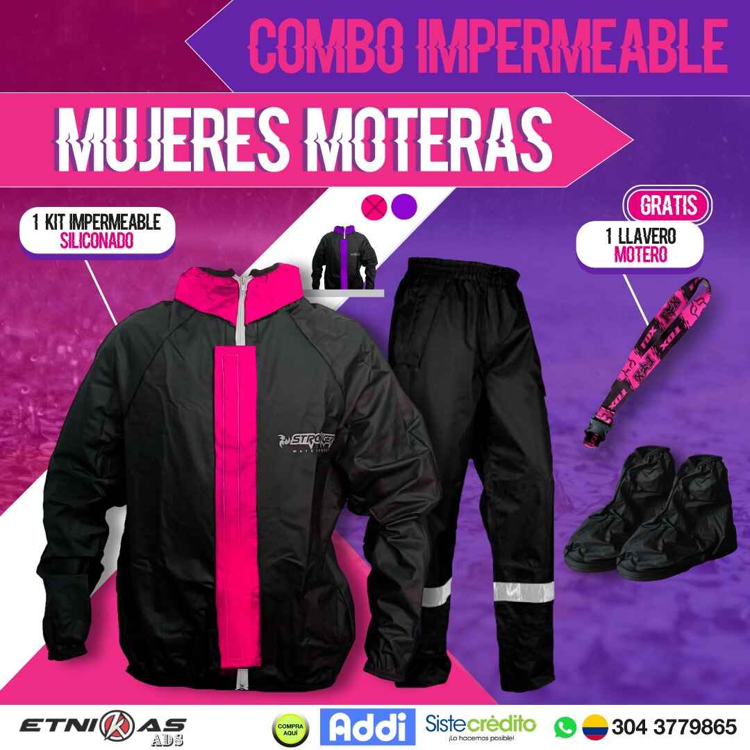 ¡Compra 🔥 KIT Impermeable Motero Rainguard C8-Protección Total Bajo la Lluvia-GRATIS LLAVERO MOTERO