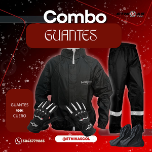 Kit impermeable motero Rainguard c8+GUANTES