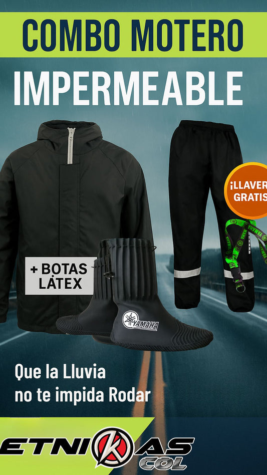 Combo Impermeable Motero  – Siliconado S8+ Botas de Látex