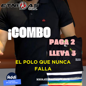 CAMISETA TIPO POLO - COMBO PAGUE 2 LLEVE 3